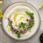 Dip with garnish in a bowl - Vegan Labneh - Amy Myers MD®