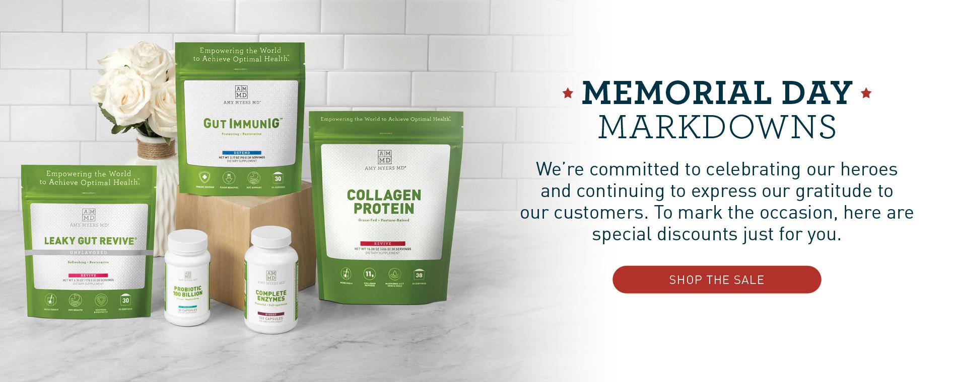 Memorial Day Markdowns. We're committed to celebrating our heroes and continuing to express our gratitude to our customers. To mark the occasion, here are special discounts just for you. Shop the Sale.