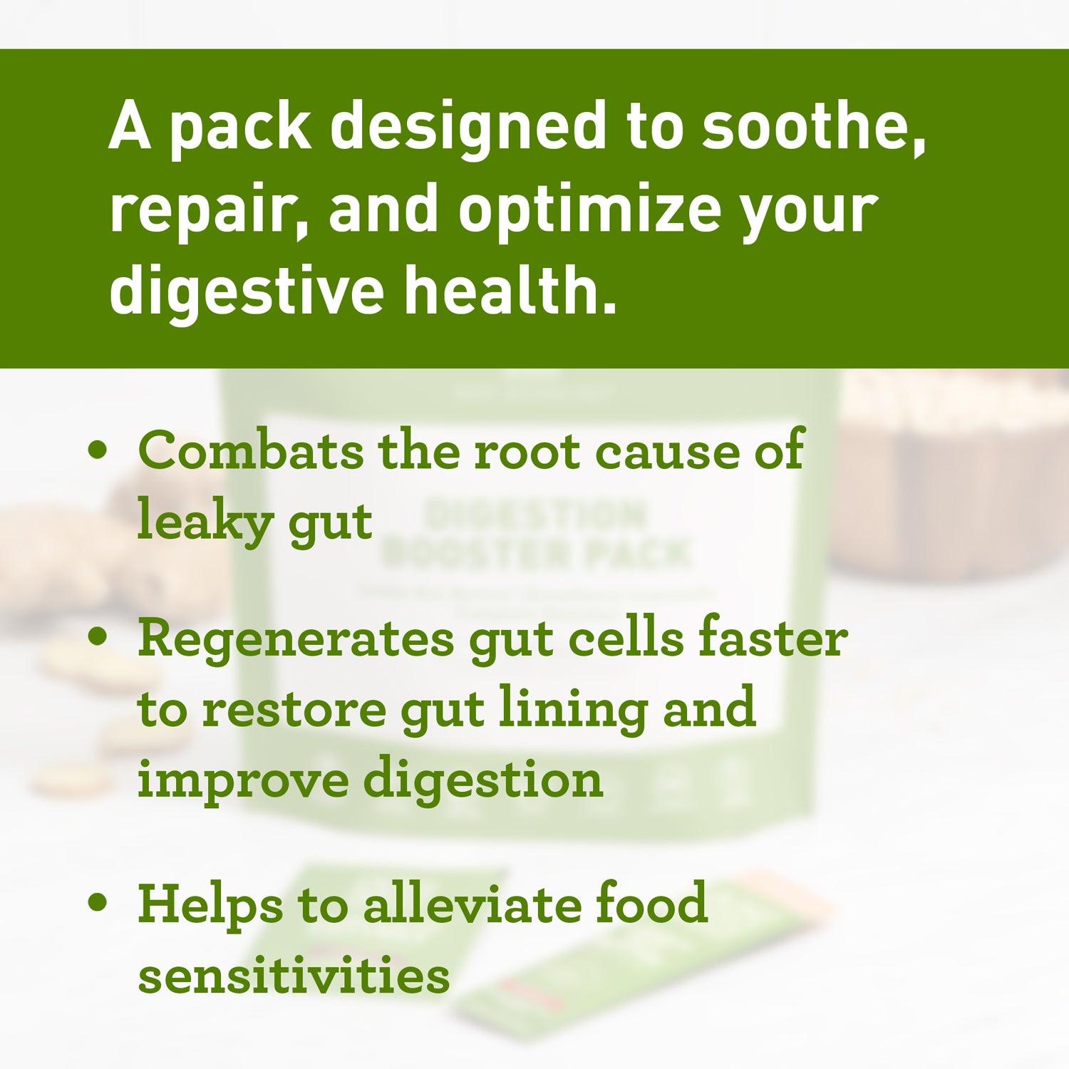 A pack designed to sooth, repair and optimize your digestive health