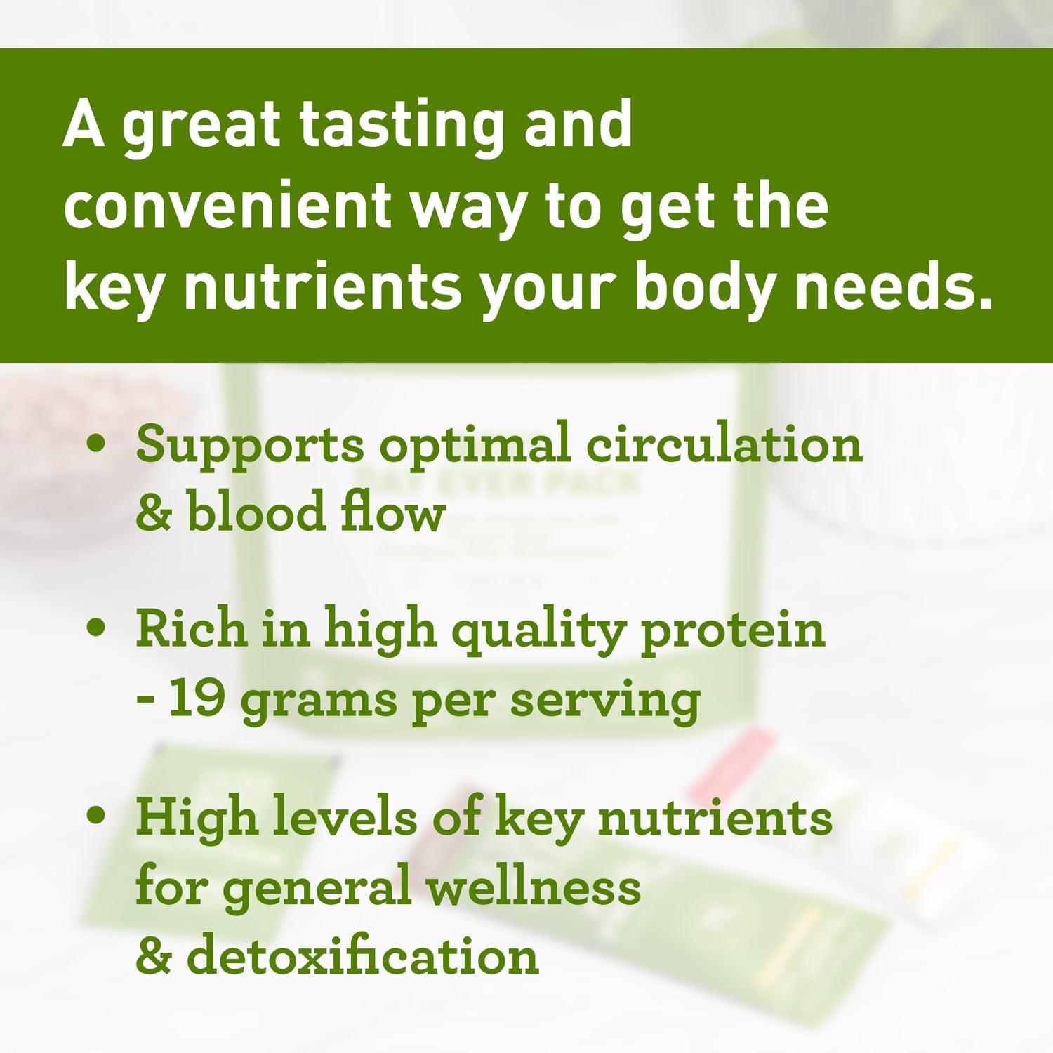 A great tasting and convenient way to get the key nutrients your body needs. 