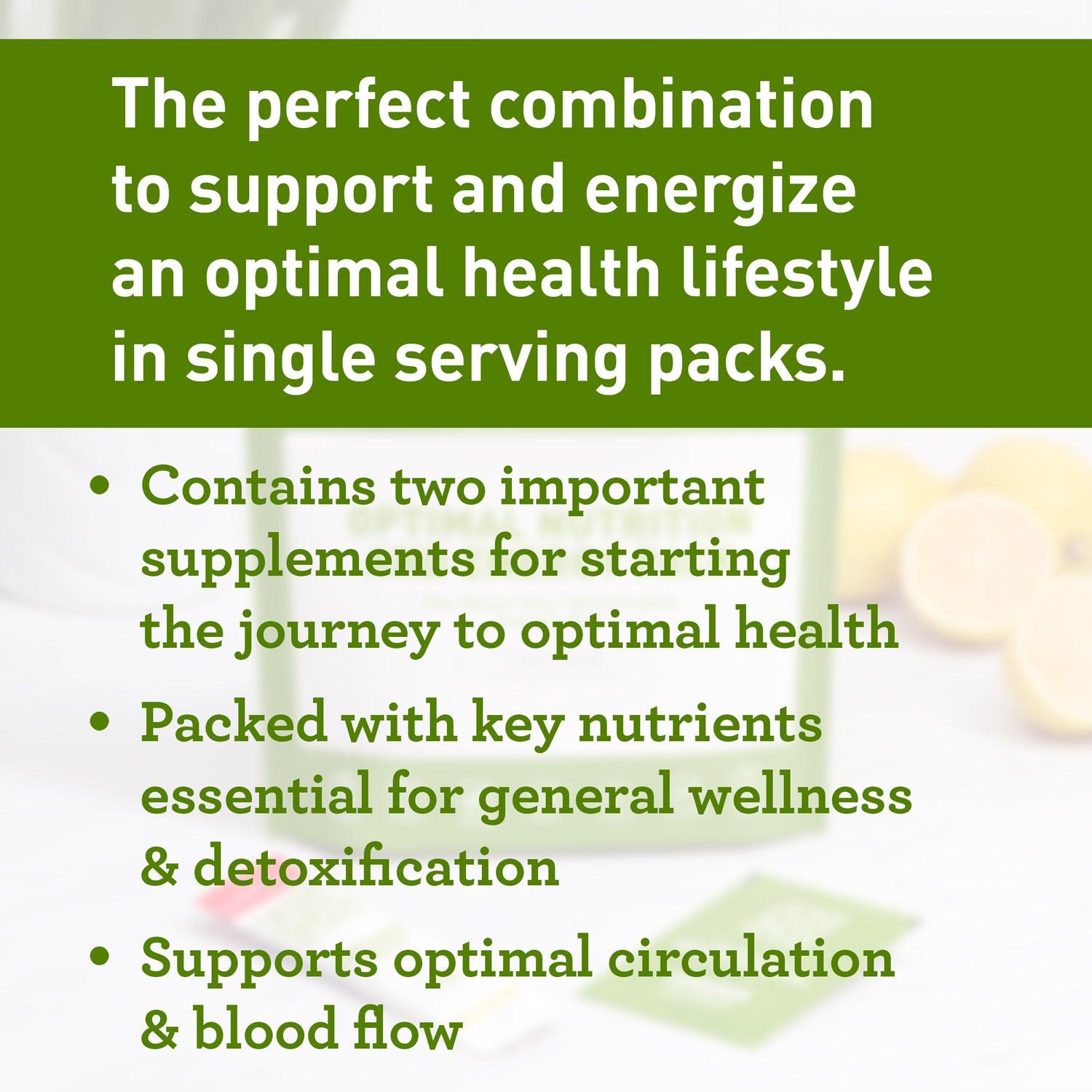 Optimal Nutrition and Energy Pack - Contain Two Important Supplement, Packed with Key Nutrients, Supports Optimal Circulation - Amy Myers MD