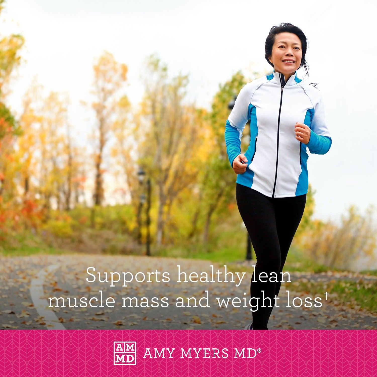 Powder Sampler Pack - A woman jogging - Supports healthy lean muscle mass and weight loss - Amy Myers MD