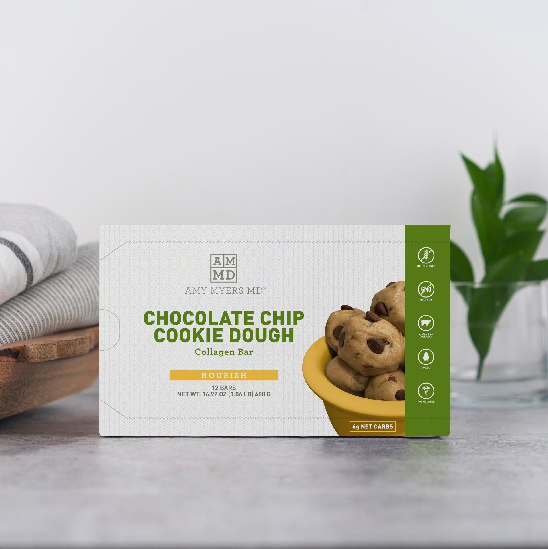 Cookie dough collagen bar box
