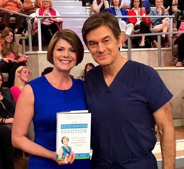 Dr. Amy Myers with Dr. Oz promoting her book, The Autoimmune Solution