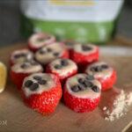 Strawberry cannolis on a cutting board - Cannoli-Filled Strawberries - Recipe - Amy Myers MD