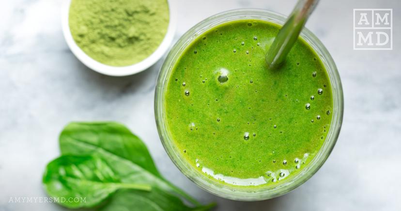 Greens in a glass - Achieving Optimal Health With Organic Greens - Amy Myers MD®