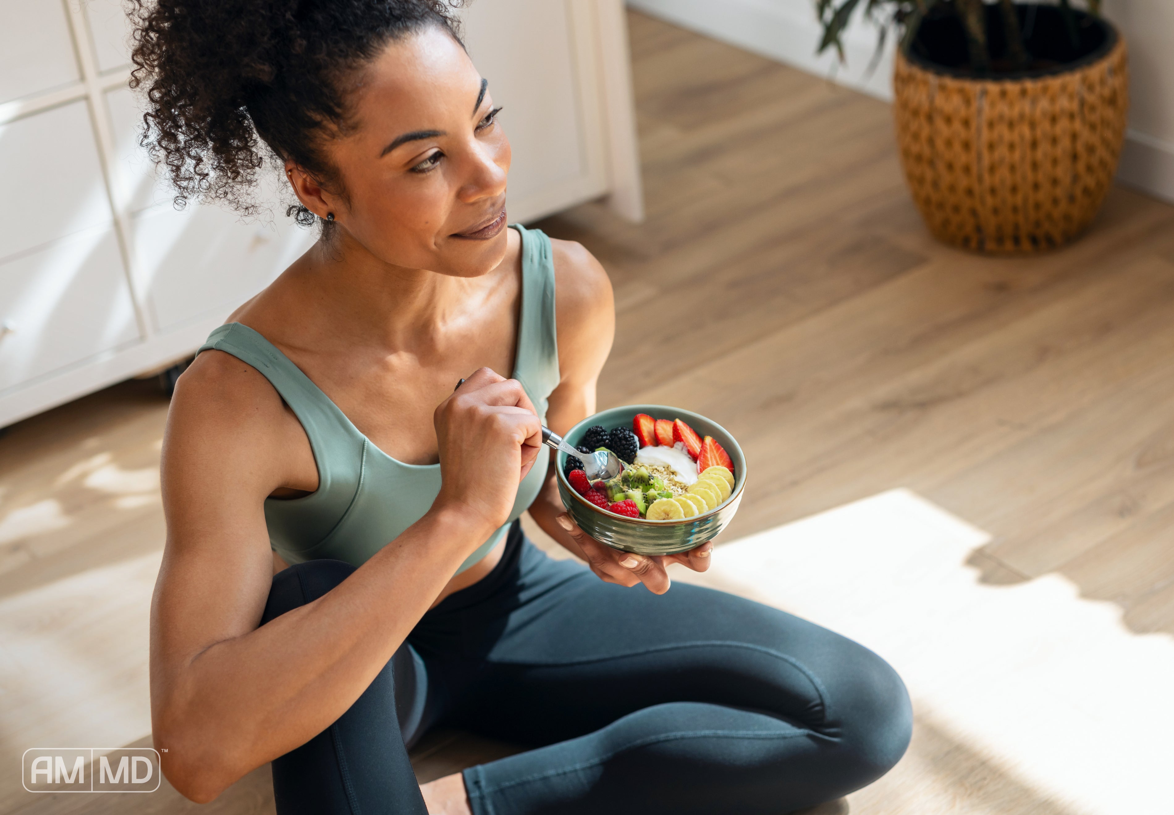 Woman eating salad - Nutrition and Mental Health: How What You Eat Affects How You Feel - AMMD™