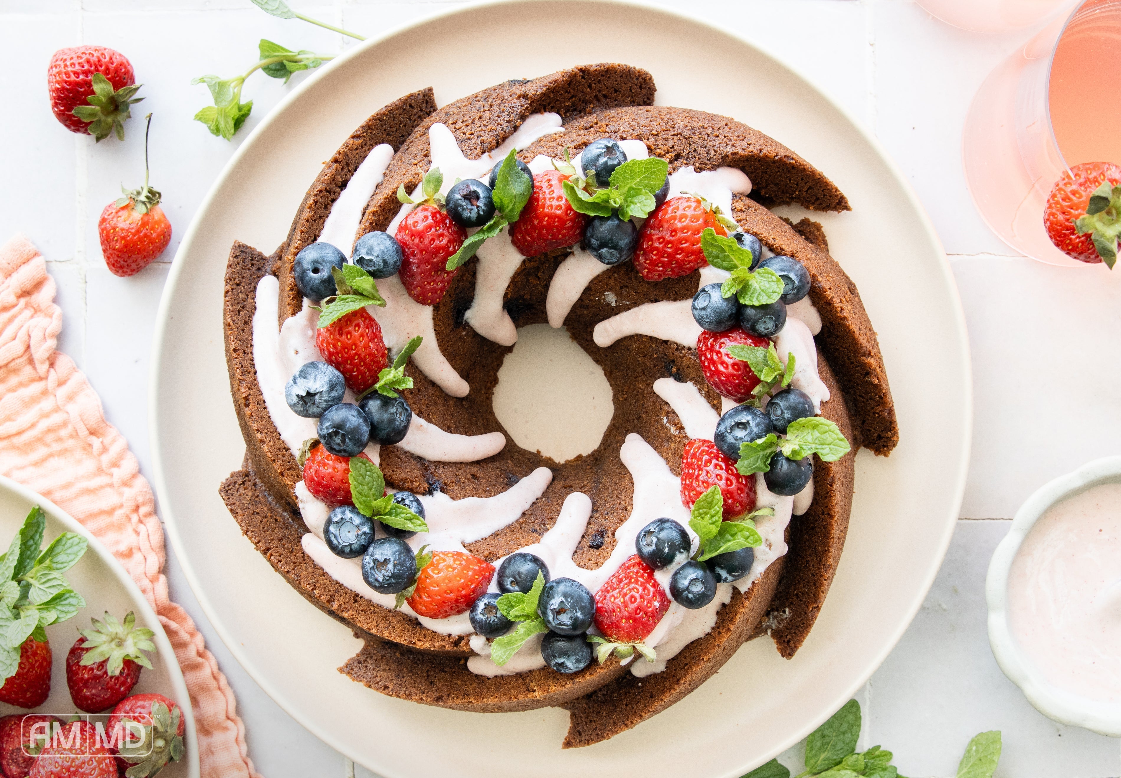 Berry Almond Bundt Cake