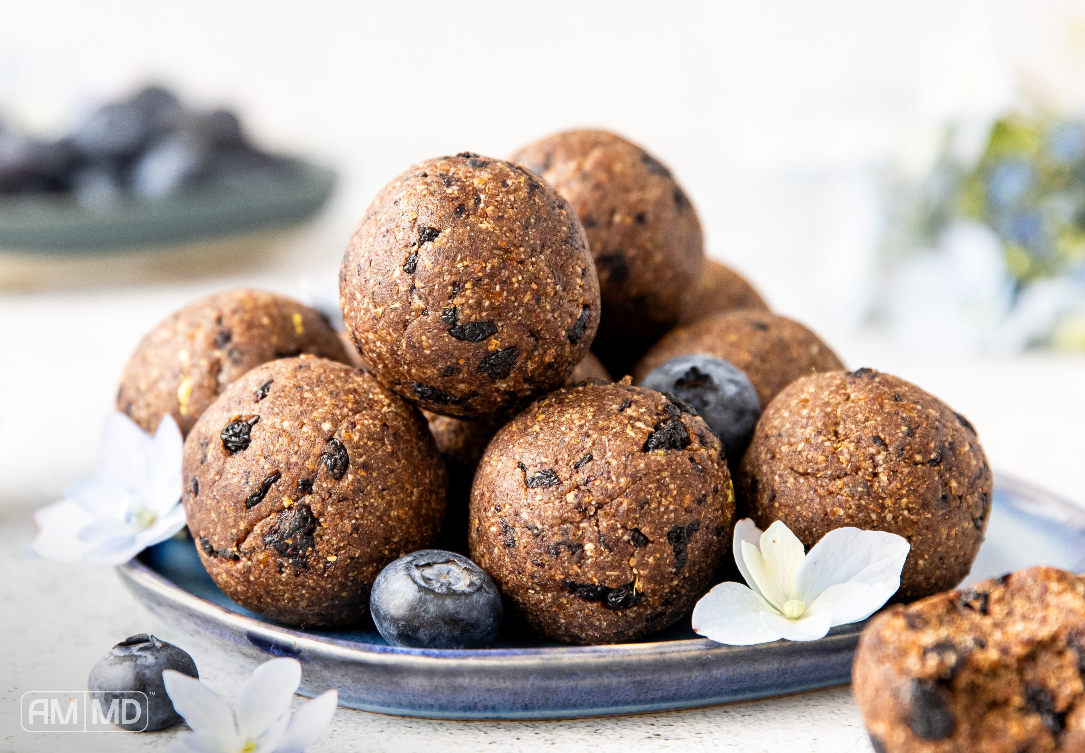 Plate of Leaky Gut Blueberry Bites - AMMD™