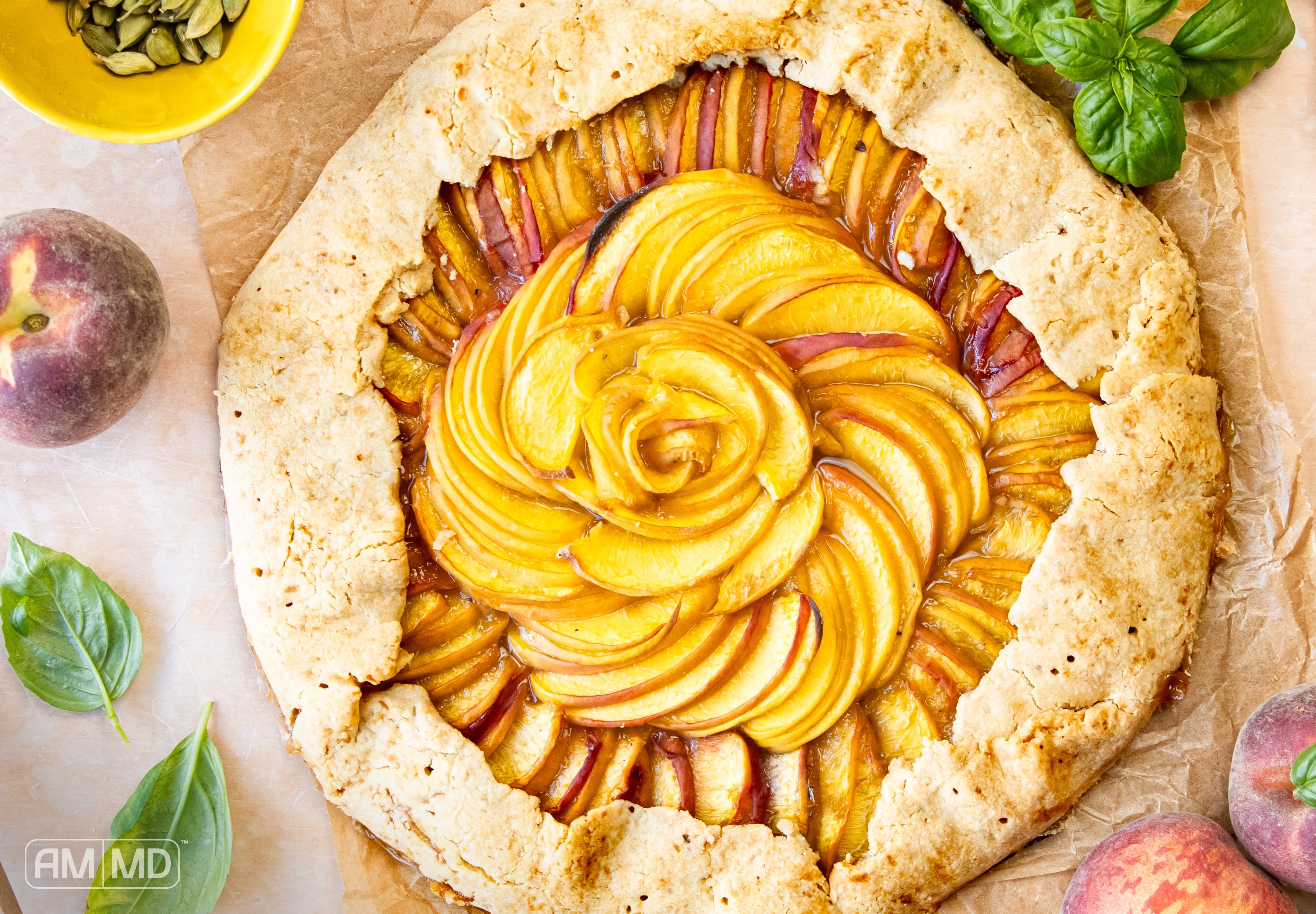 Overhead view of Peach Galette - AMMD™