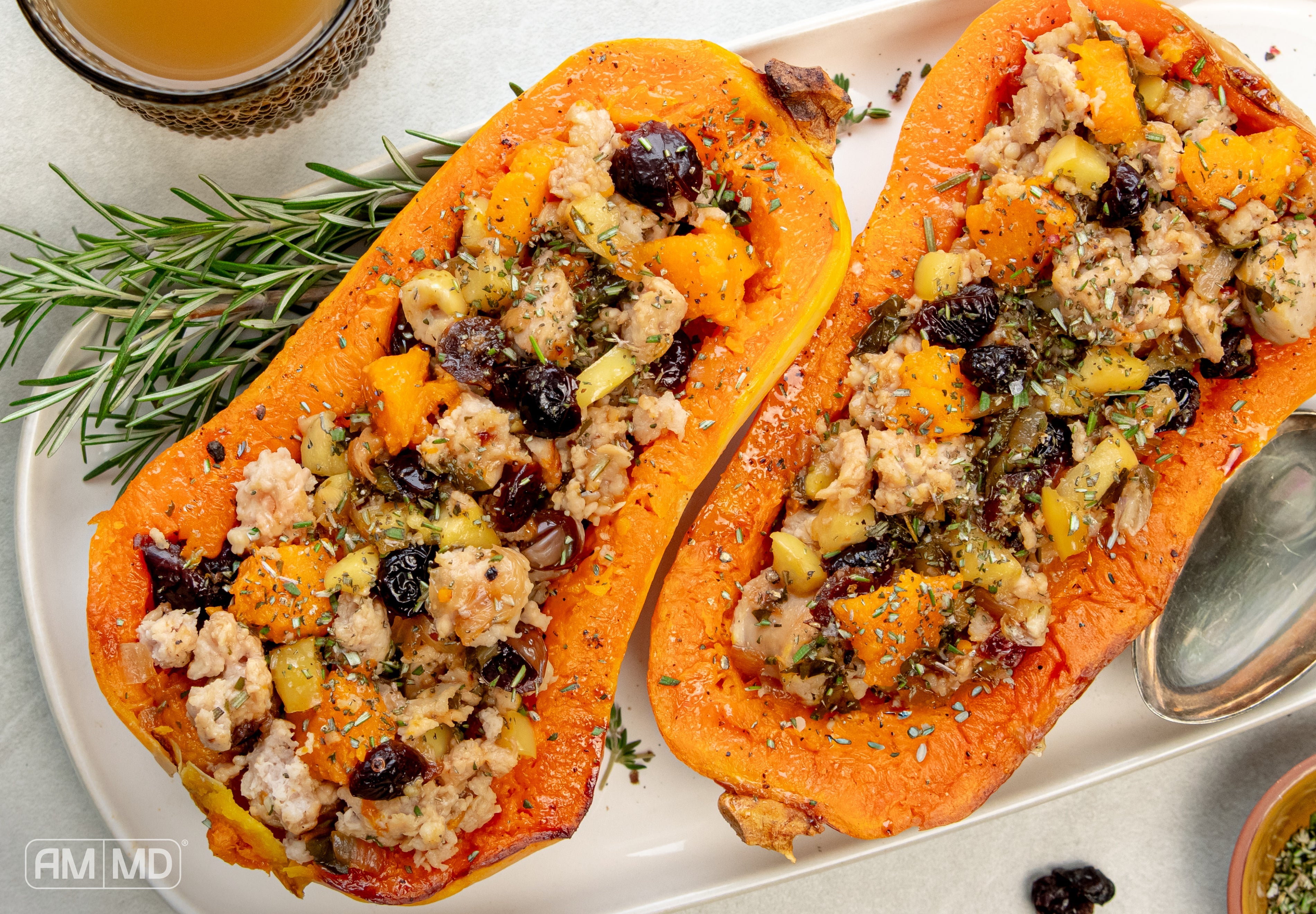 Sausage Stuffed Butternut Squash