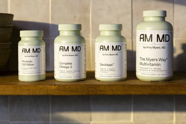 AMMD Essentials Bundle sitting on shelf in Kitchen