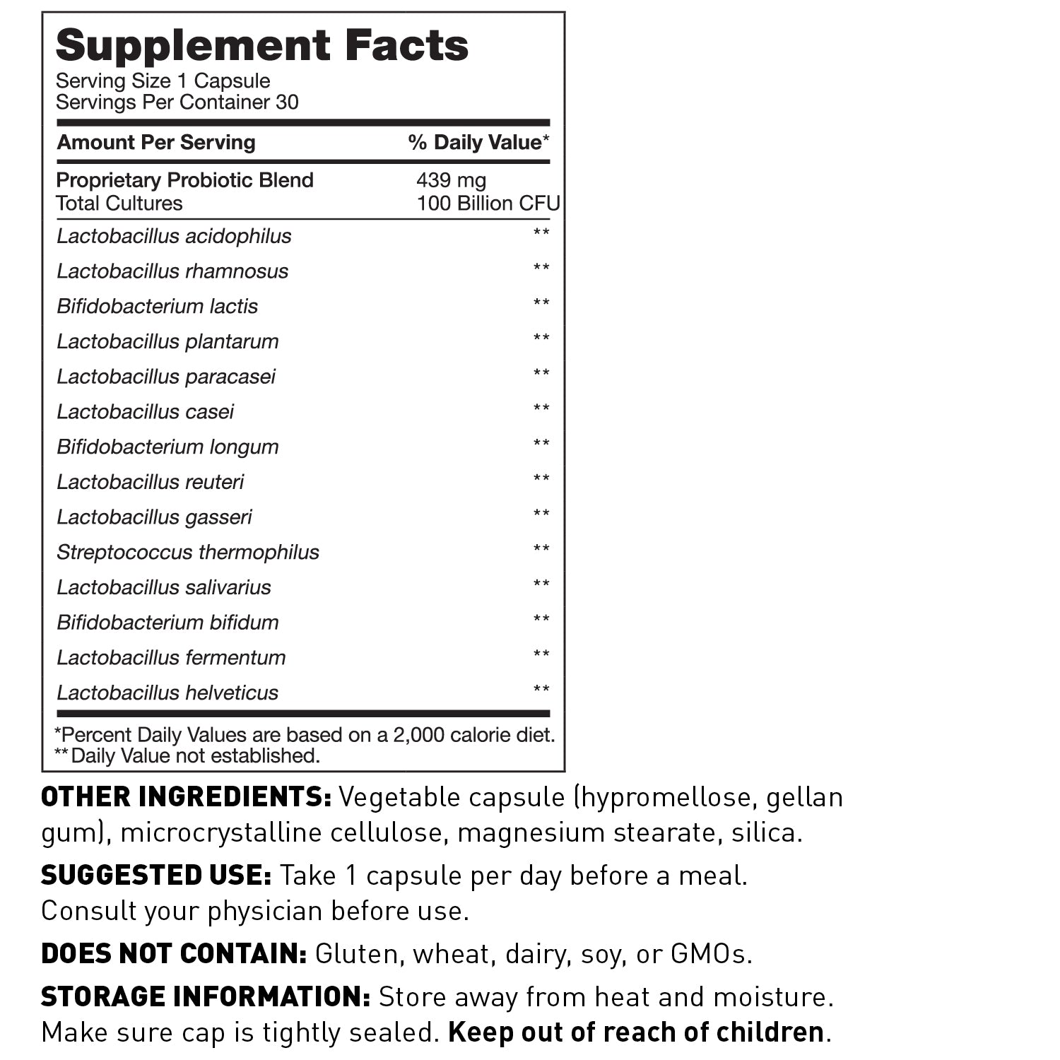 Probiotic Capsules 100 Billion – Amy Myers MD